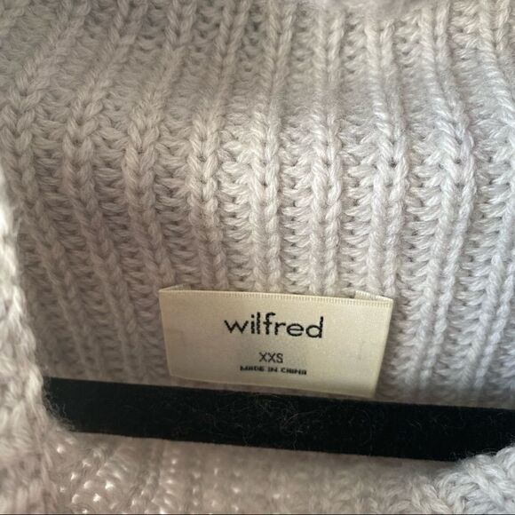 𝅺ARITZIA Wilfred Durandal Italian Wool Sleeveless Turtleneck Sweater Grey ~ XXS - Picture 8 of 12